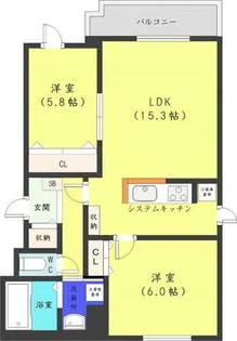 PASSIVEMANSIONSOUTH5【4階】の間取り