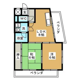 エステートⅡ【3階】の間取り