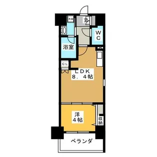 ヒヴィ・カーサ名駅西【14階】の間取り