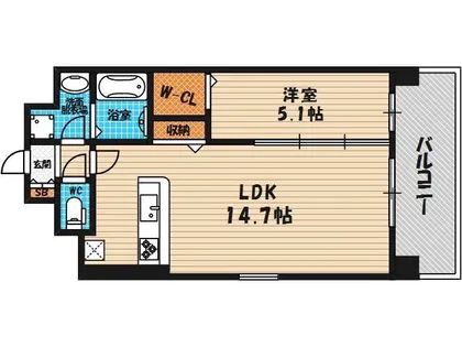 グランフルーヴ【8階】の間取り