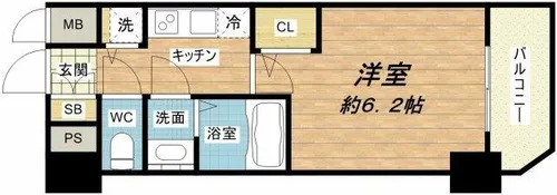 メインステージ大阪 North Mark【3階】の間取り