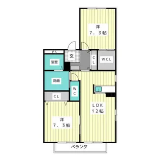 ラフォーレ西山【1階】の間取り