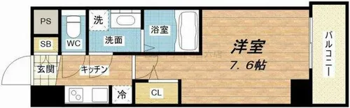 アーデンタワー西本町【7階】の間取り