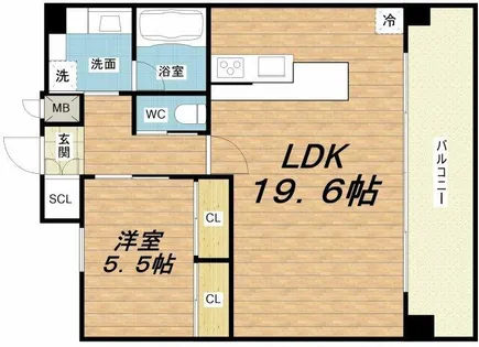 プレジオ難波【15階】の間取り