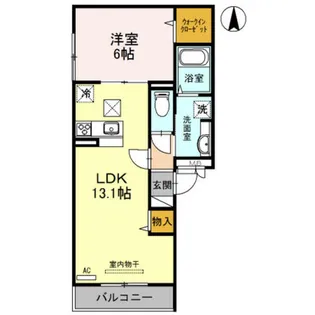ヴィラ クロシェット【1階】の間取り