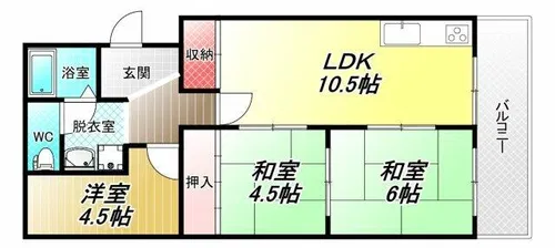 チュリス久宝寺【2階】の間取り