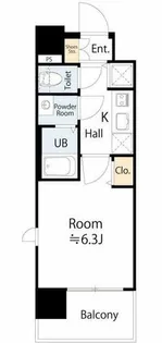 プレサンス梅田北ザ・ライブ【6階】の間取り