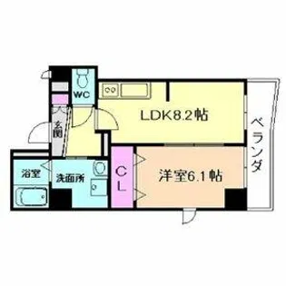 ディオーネ ジエータ 長堂【4階】の間取り