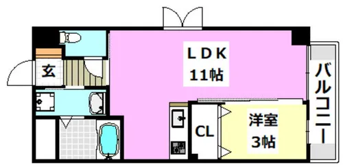 石塚ハイム【410号室】の間取り