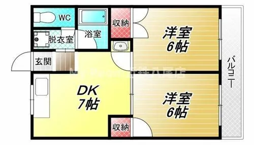 ドゥエル志紀【1階】の間取り
