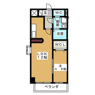 フォレシティ新栄【4階】の間取り