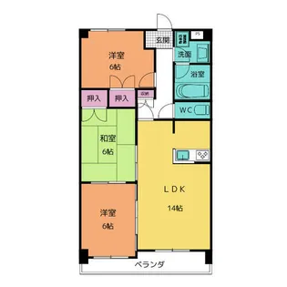 サンコート23【5階】の間取り