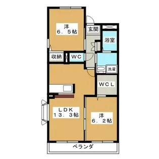 Leste´o岩崎台【2階】の間取り