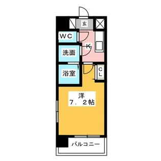 UURコート名古屋名駅【15階】の間取り