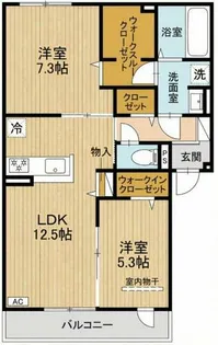 シエル・クレール【203号室】の間取り