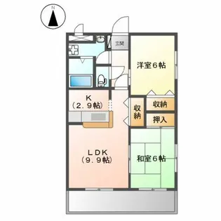 兵庫県姫路市大津区天満【アパート】の間取り