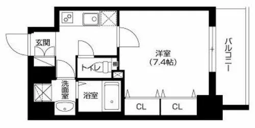 パークフラッツ野田阪神駅前【9階】の間取り