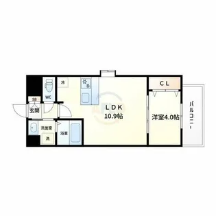 スプランディッド弁天町【8階】の間取り