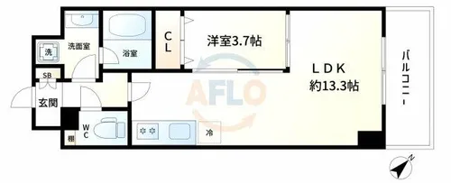 Sarnath海老江【3階】の間取り