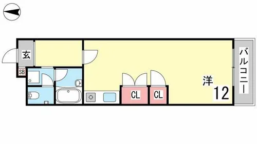 ライフ本山【402号室】の間取り