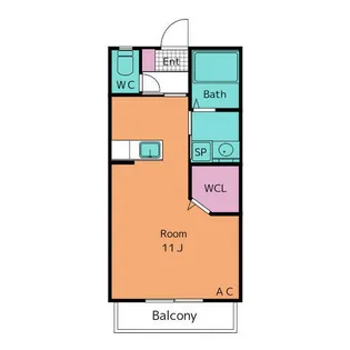 ジュネス幸・Ⅱ【1階】の間取り