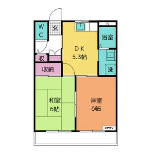 アクシス土井 C棟【2階】の間取り
