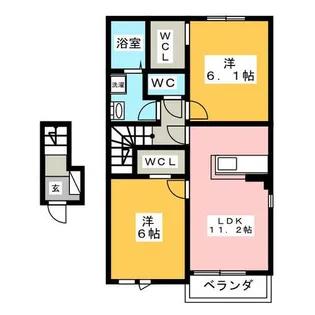 フローラ久保 A【2階】の間取り
