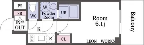 エスリード弁天町NORTH RESIDENCE【9階】の間取り