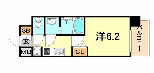 ララプレイス神戸西元町【10階】の間取り