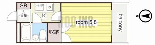 グリーンハイツ南駅前【805号室】の間取り