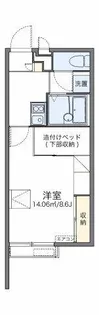 レオパレステイルザウエスト【2階】の間取り