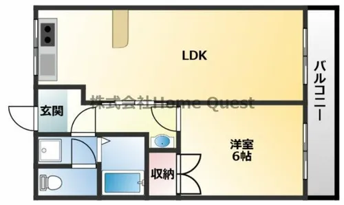ドゥエル志紀【1階】の間取り