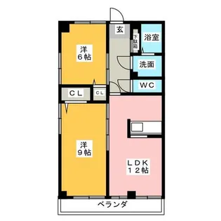 モンルポ・ヤノネ【7階】の間取り