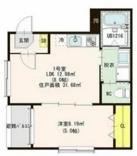 ハーモニーテラス林寺Ⅶ【3階】の間取り