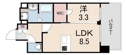 プレサンス神戸長田マリエント【8階】の間取り