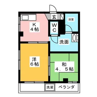 コーポ稲名【1階】の間取り