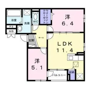 フォーチュンパーク5【1階】の間取り