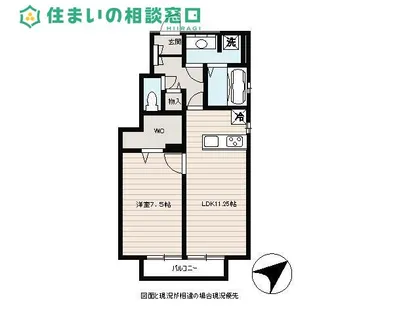 愛知県岡崎市岡町字東神馬崎南側【アパート】の間取り