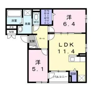 フォーチュンパーク5【3階】の間取り