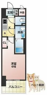 エスリードレジデンス梅田グランゲート【2階】の間取り