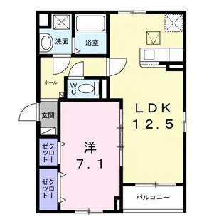 マロンポンド【1階】の間取り