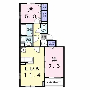 マロンポンド【3階】の間取り