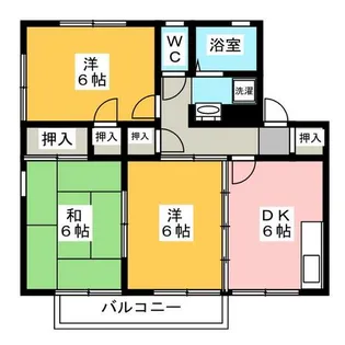 グリーンハイツ土井山A棟【2階】の間取り
