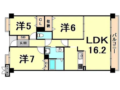 フォレステージュ夙川【2階】の間取り