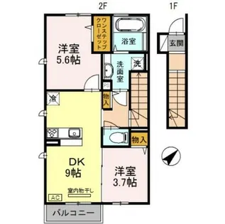 グランデディーオ A棟【2階】の間取り