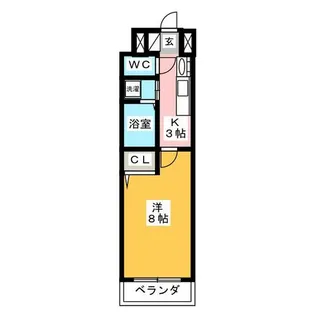 リアライズ記念橋【2階】の間取り