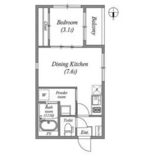 ハーモニーテラス太秦安井辻ノ内町【2階】の間取り