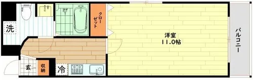 1Kの間取り画像