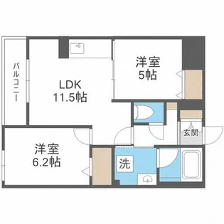 83W2(a) HACHISANWESTNY【1階】の間取り