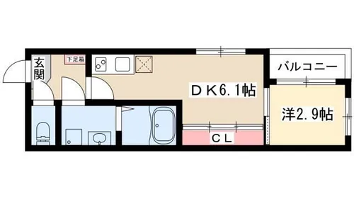 ハーモニーテラス道下町Ⅱ【1階】の間取り